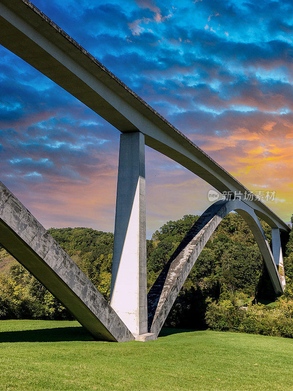 Natchez Trace Parkway大桥，富兰克林，田纳西州